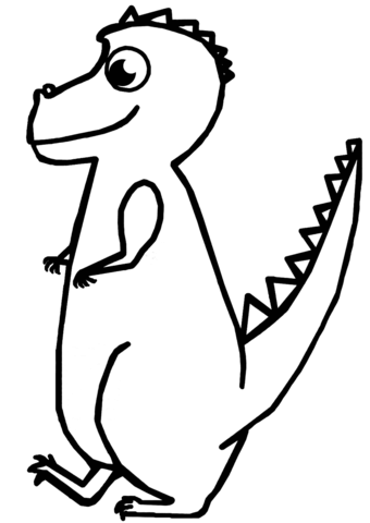 Cute Tyrannosaurus Rex Coloring Page